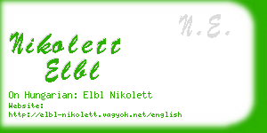 nikolett elbl business card
